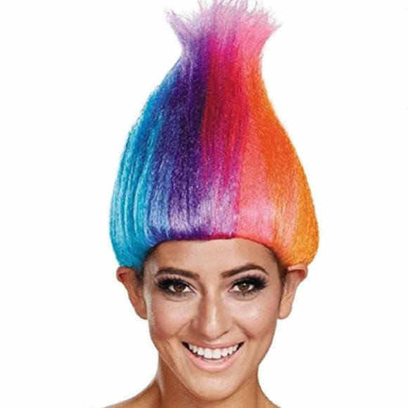 Dreamworks Other Trolls Lady Glitter Sparkles Adult Rainbow Wig Poshmark